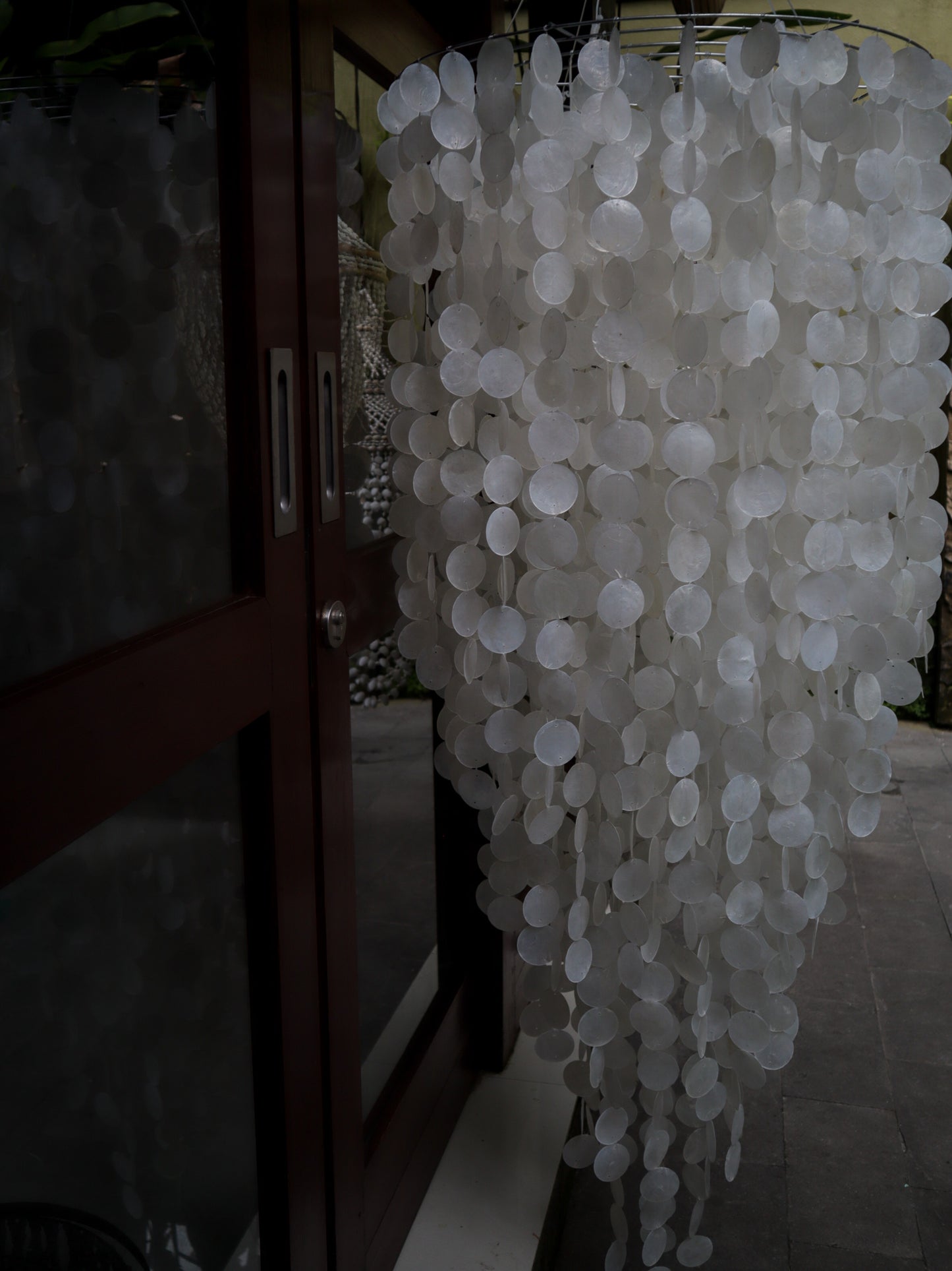 Large Capiz Shell Chandelier