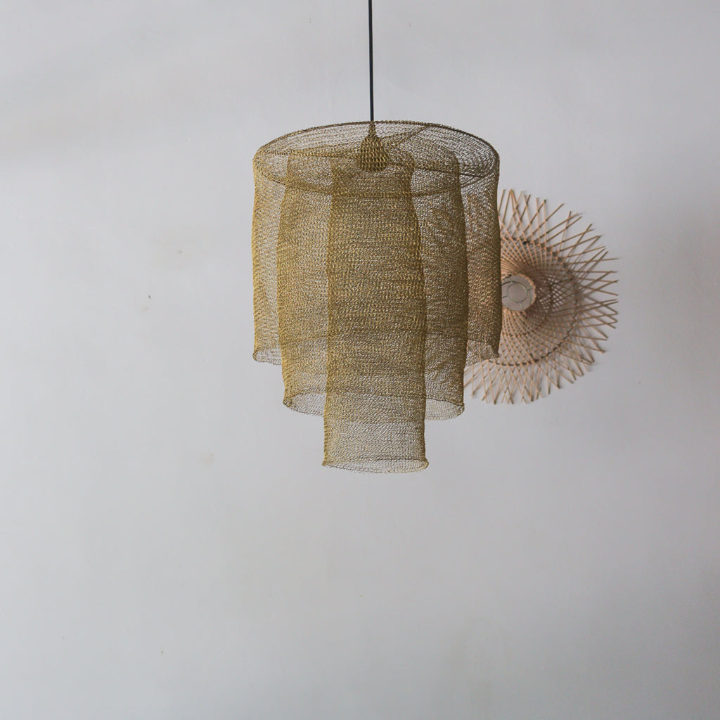Brass Wire Mesh Chandelier Tulas Design