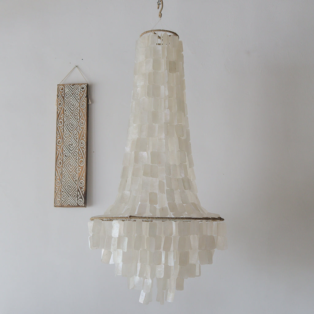 Capiz SeaShell Lampshade Teardrop Bali