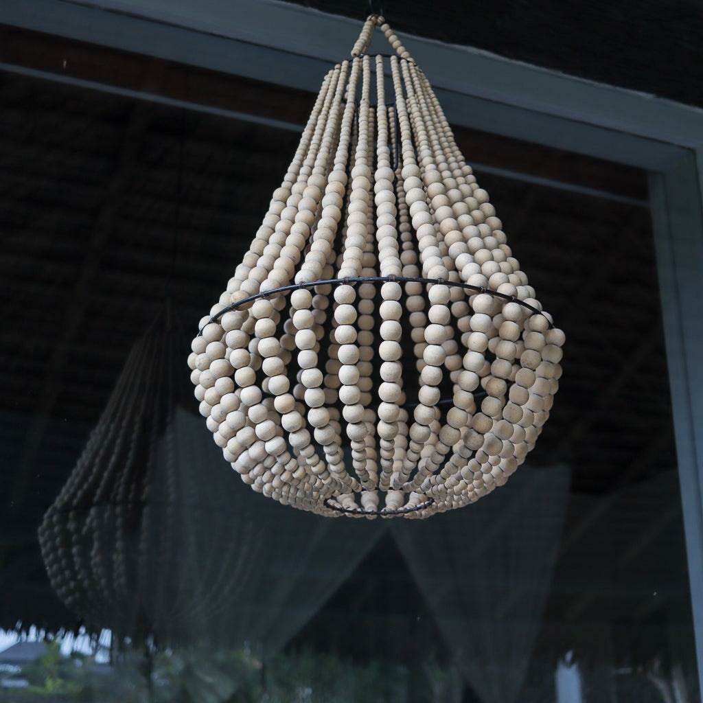 Beaded Chandelier Natural Diamond Shape