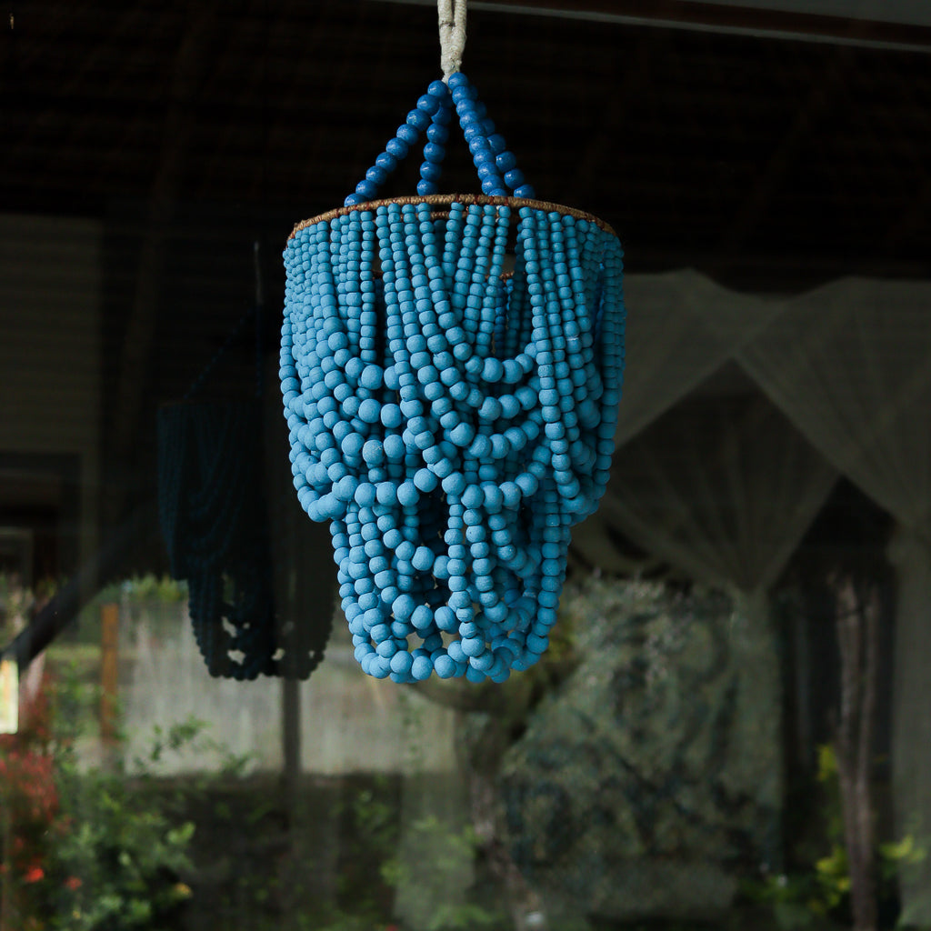 Beaded Chandelier Blue Roomi Design