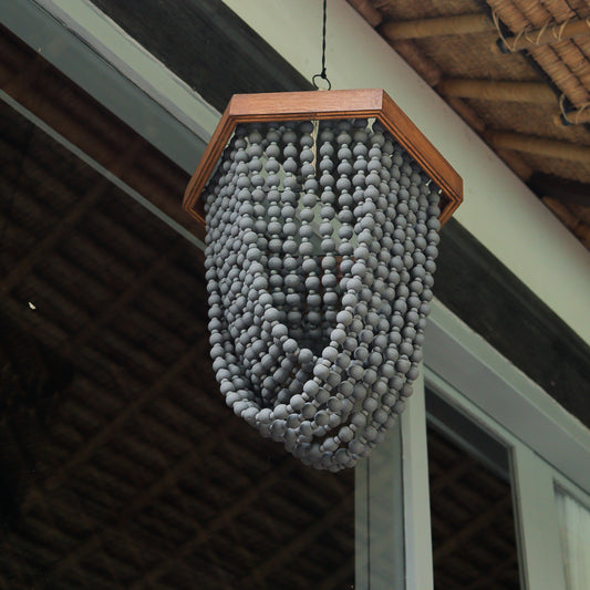 Beaded Chandelier Gray Swing Design