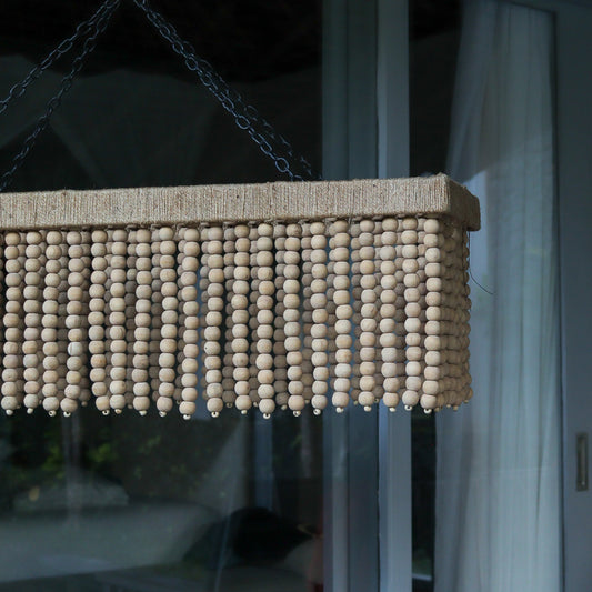 Beaded Chandelier Rectangle Shape Roomi Design