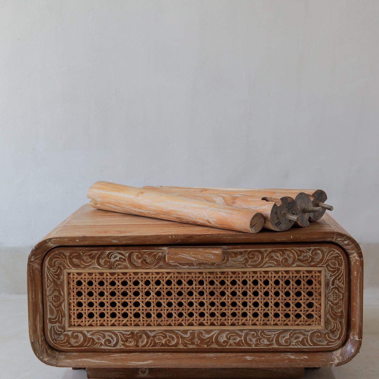 Nightstand Table Natural Brown