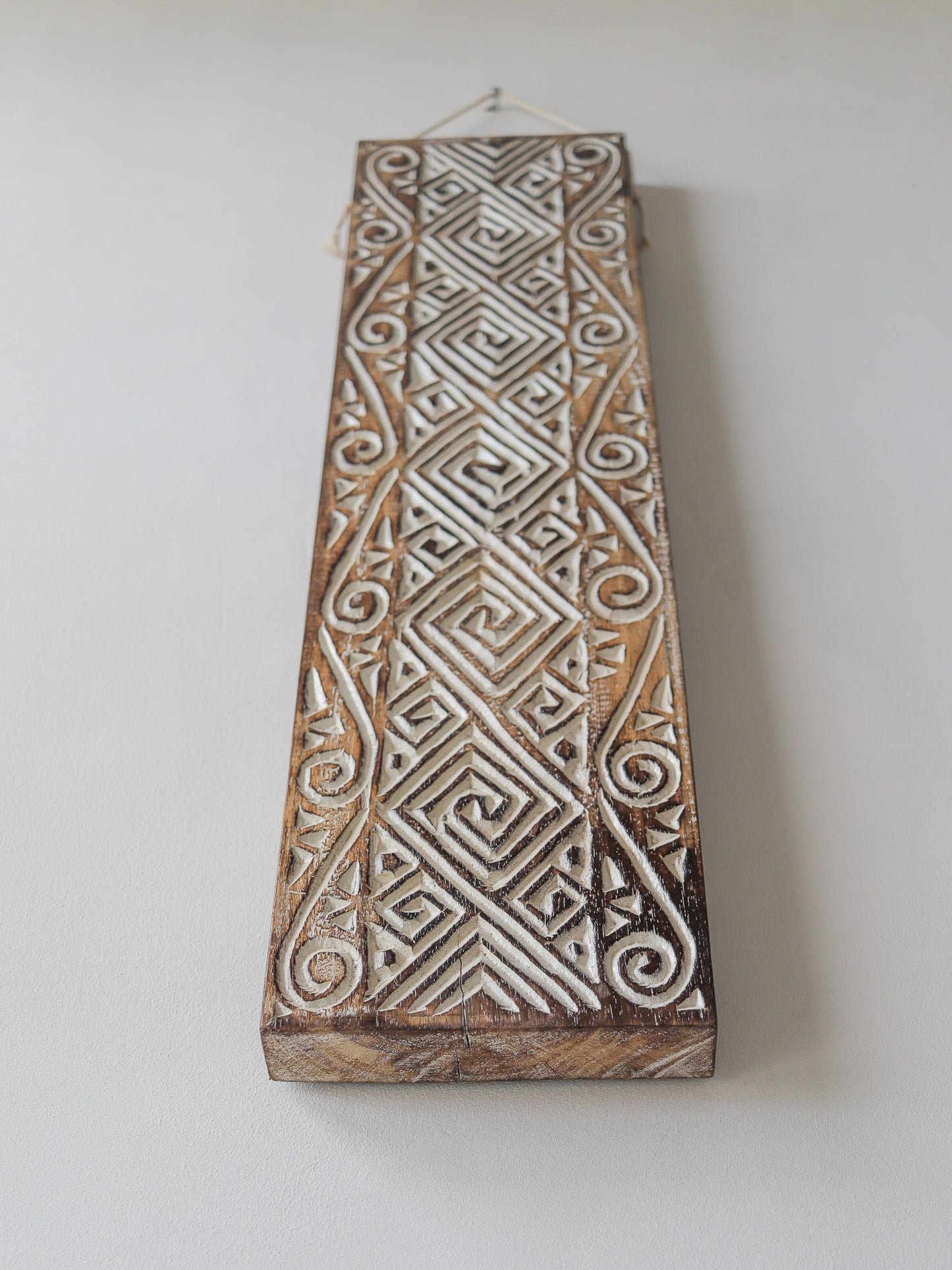 Hand Carved Wall Panel Rectangle