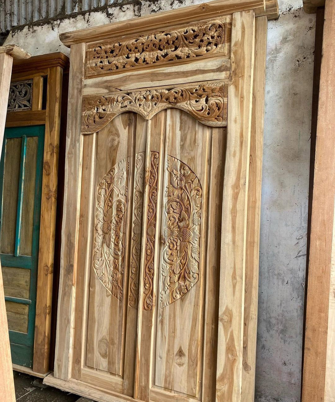 hand carved door