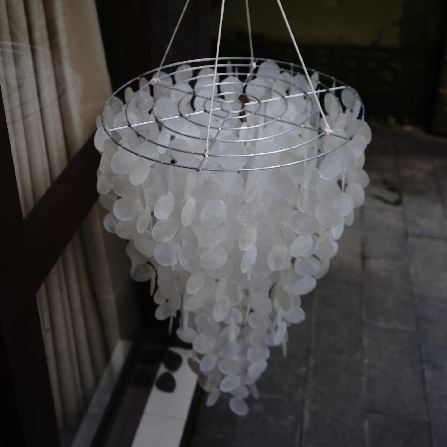 Capiz Shell Chandelier Teardrop Design