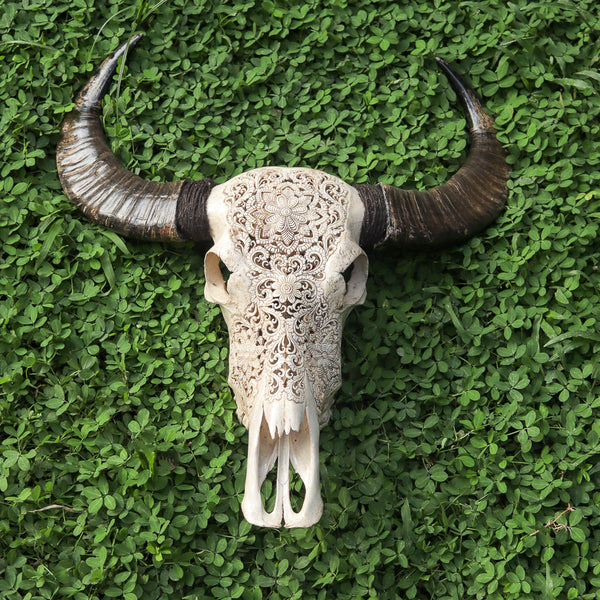 Hand Carved Skull Wall Art Home Decoration
