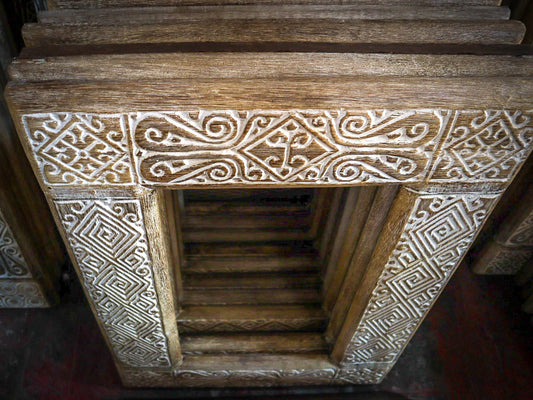 bali frame, carved frame, Carved Mirror Frame, hand carved bali frame, hand carved frame
