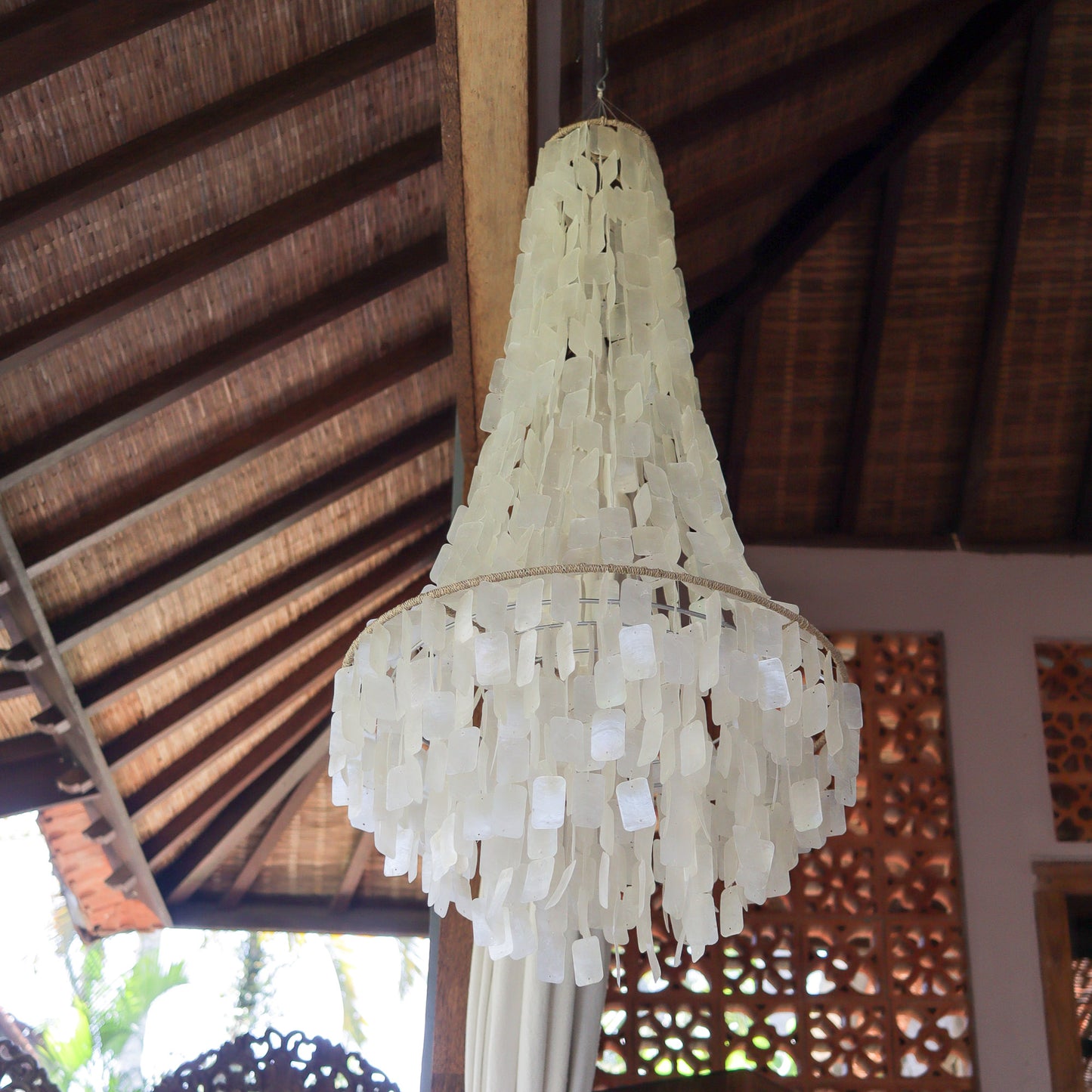 Capiz Shell Lampshade Bali