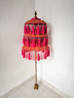 Triple Bali parasol in Pink Mini