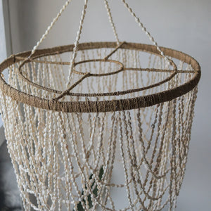 Beaded Shell Pendant Light