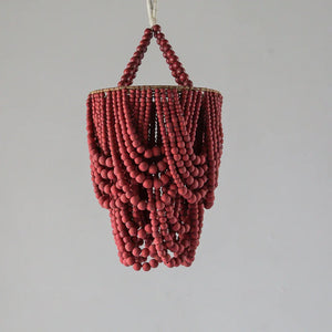 Beaded Red Ceiling Light