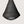 Black metal mesh ceiling light with conical shape on white background