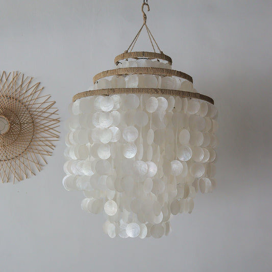 Decorative chandelier with shell