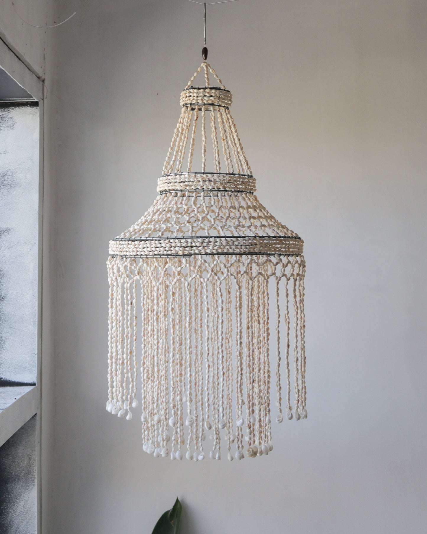 Chandelier made of seashell