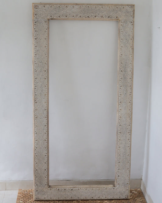 Carved mirror frame ethnic