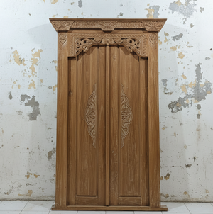 Carved wooden door bali ethnic 