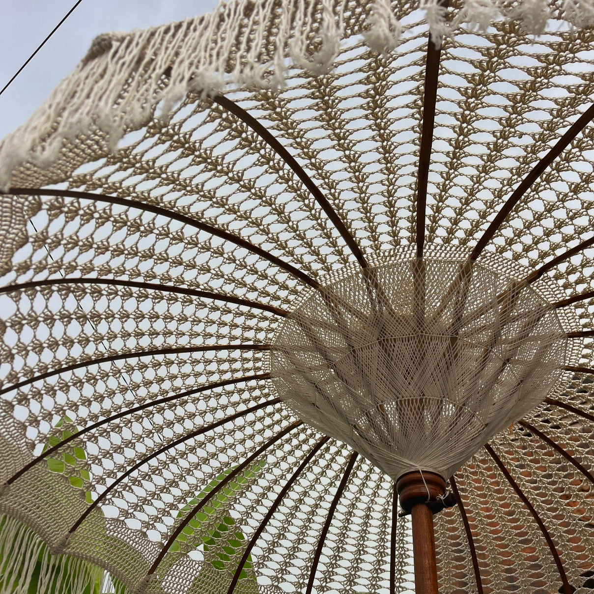 Handmade Macrame Parasol Bali Kipas Design