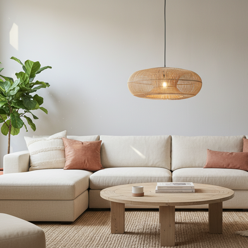 Rattan pendant light home decoration 