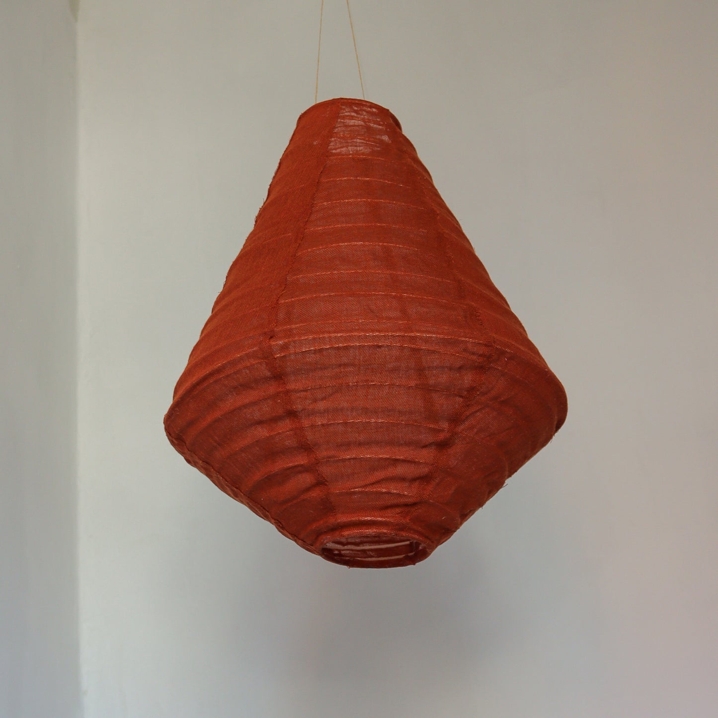 Linen Pendant Lamp in Terracotta
