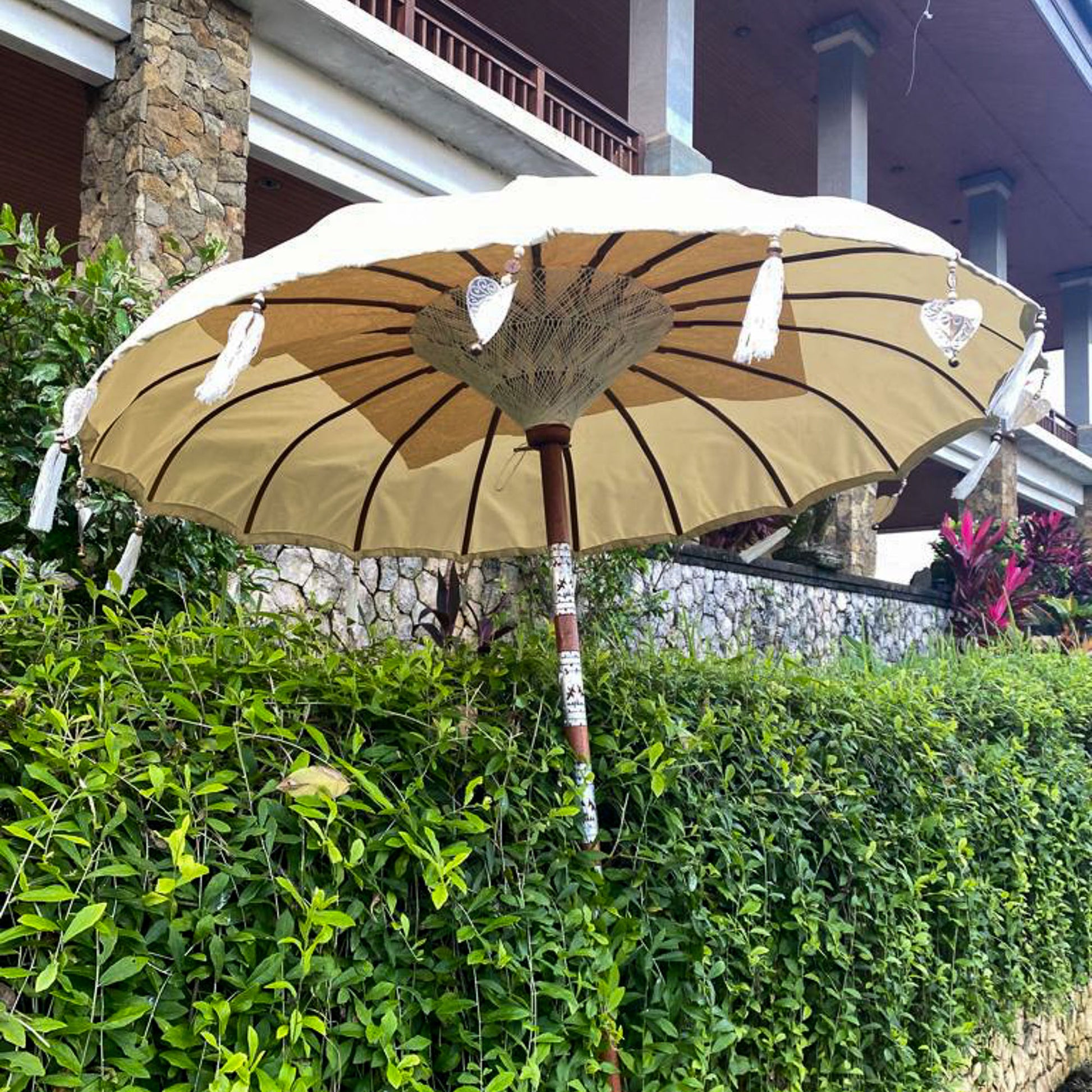 outdoor parasol decor
