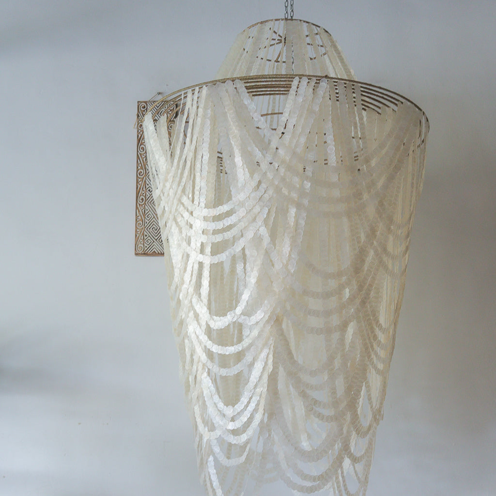 Capiz Shell Chandelier Rumba Large Design
