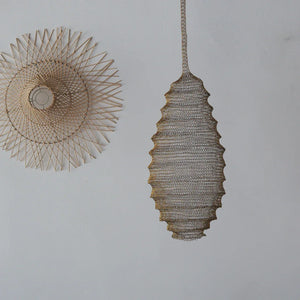 Wire Mesh Pendant Light Sanga Design in Gold