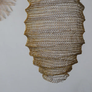 Wire Mesh Pendant Light Sanga Design in Gold