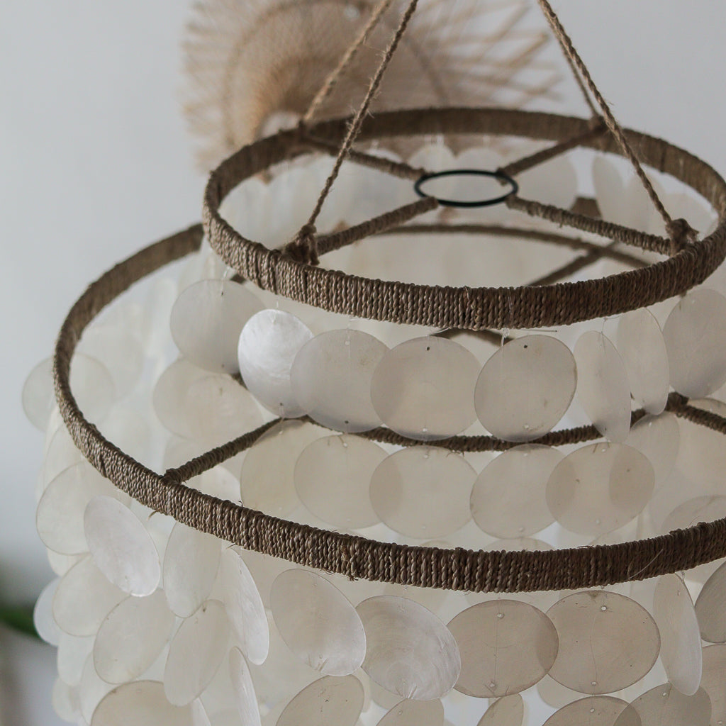 Capiz Shell Chandelier Two Layer