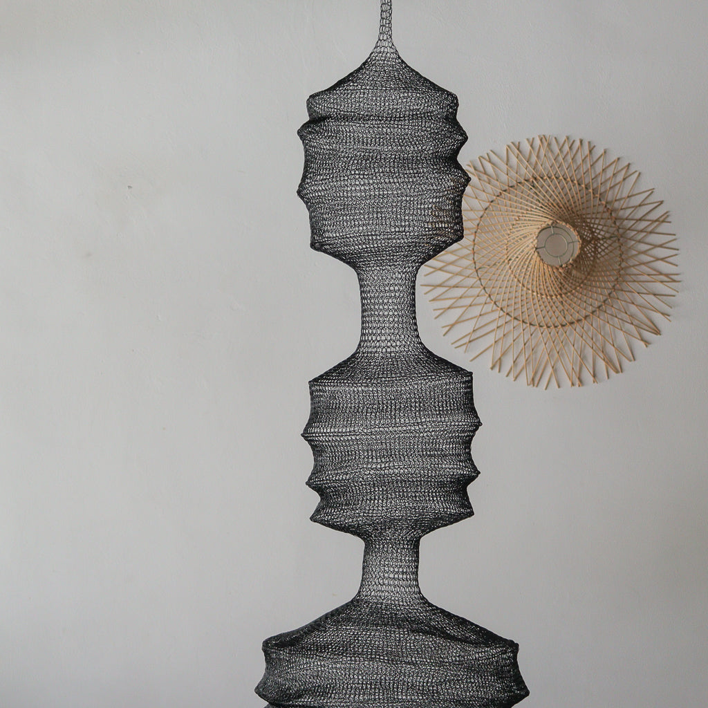 Black Wire Mesh Pendant Light Tiga Lapis Design