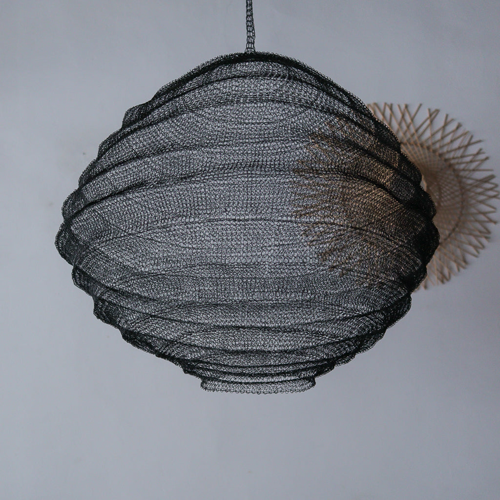 Black Wire Mesh Chandelier Bola Design