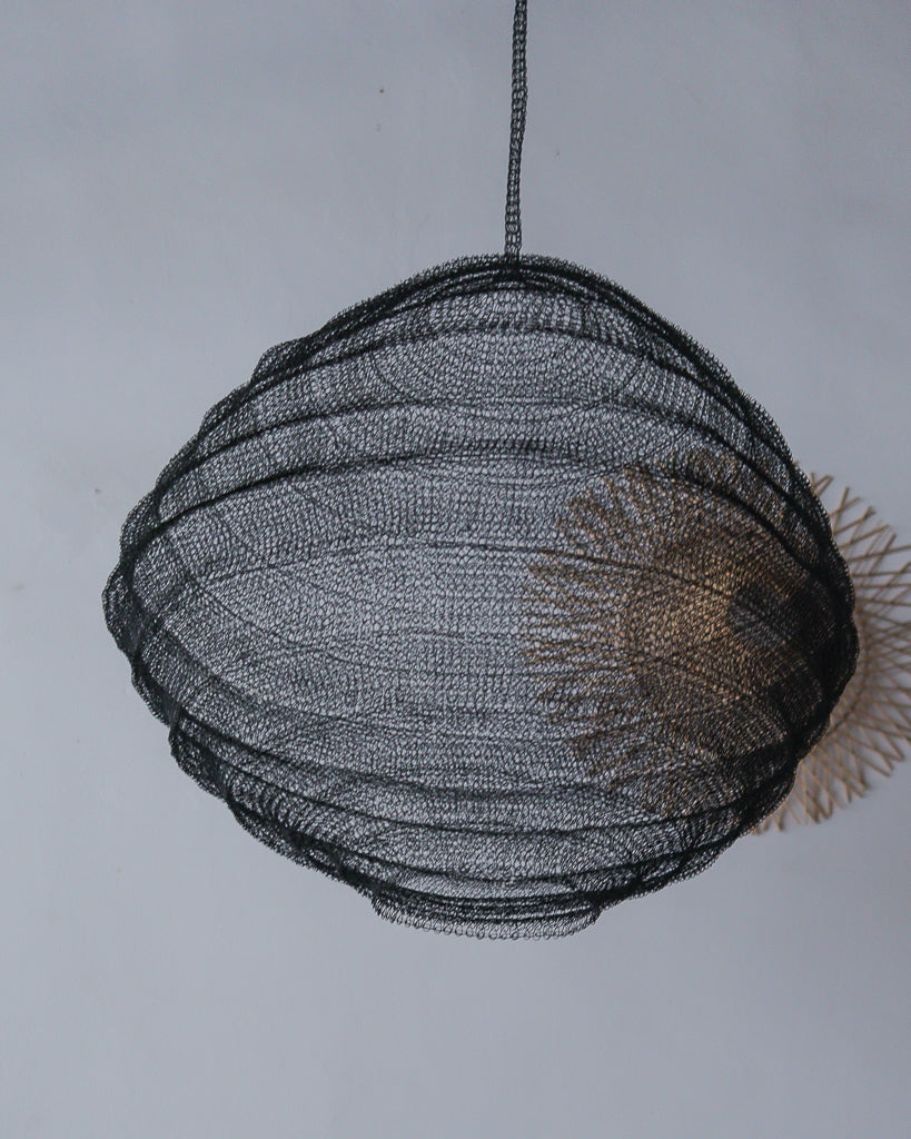Black Wire Mesh Chandelier Bola Design