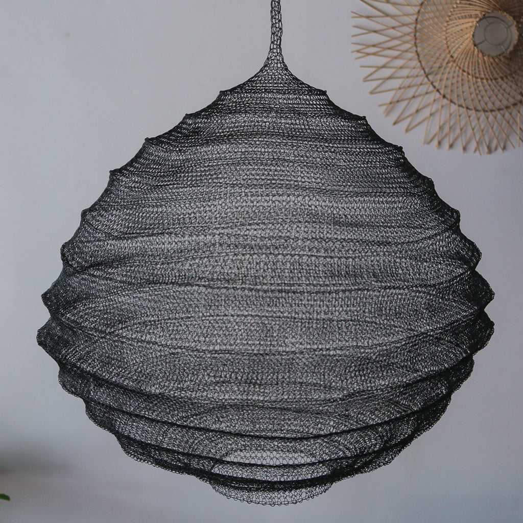 Black Wire Mesh Chandelier Bola Design