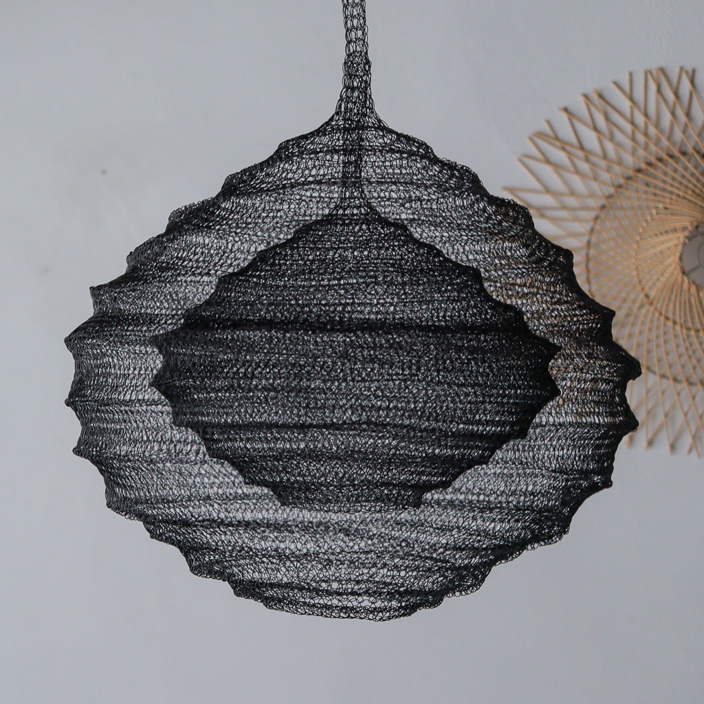 Black Wire Mesh Chandelier Lulas Design