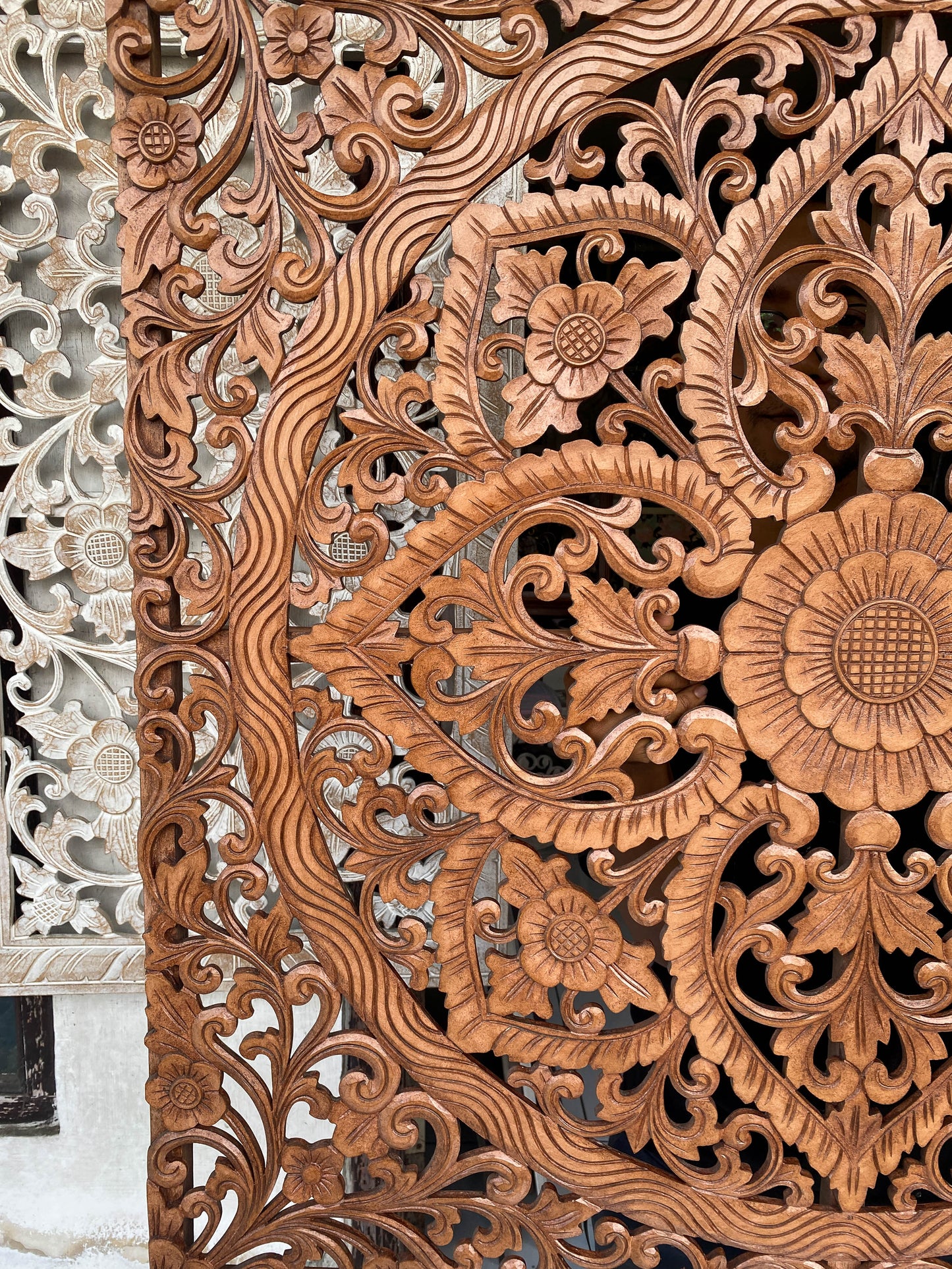 Handcarved Wall Panel Mandala Bali