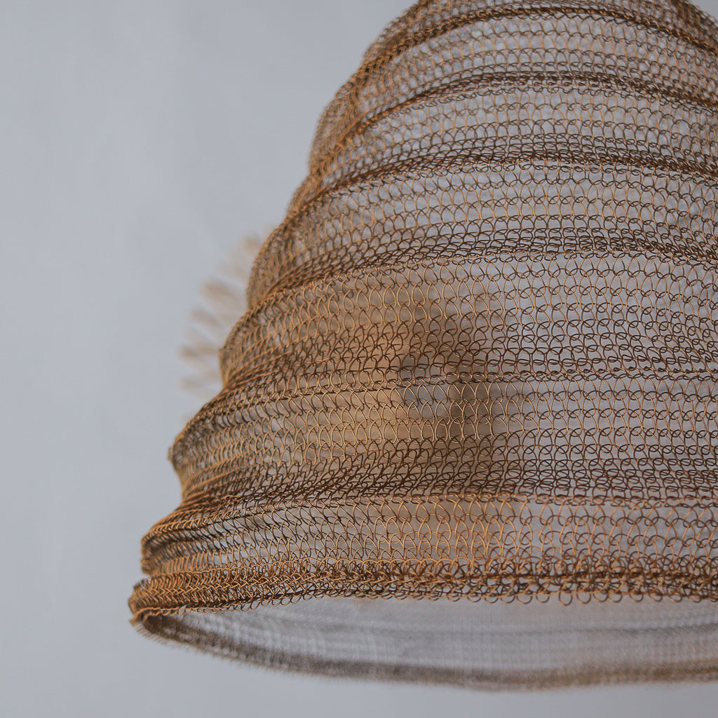 Wire Mesh Chandelier Tuju Design Bronze Gold Mixed