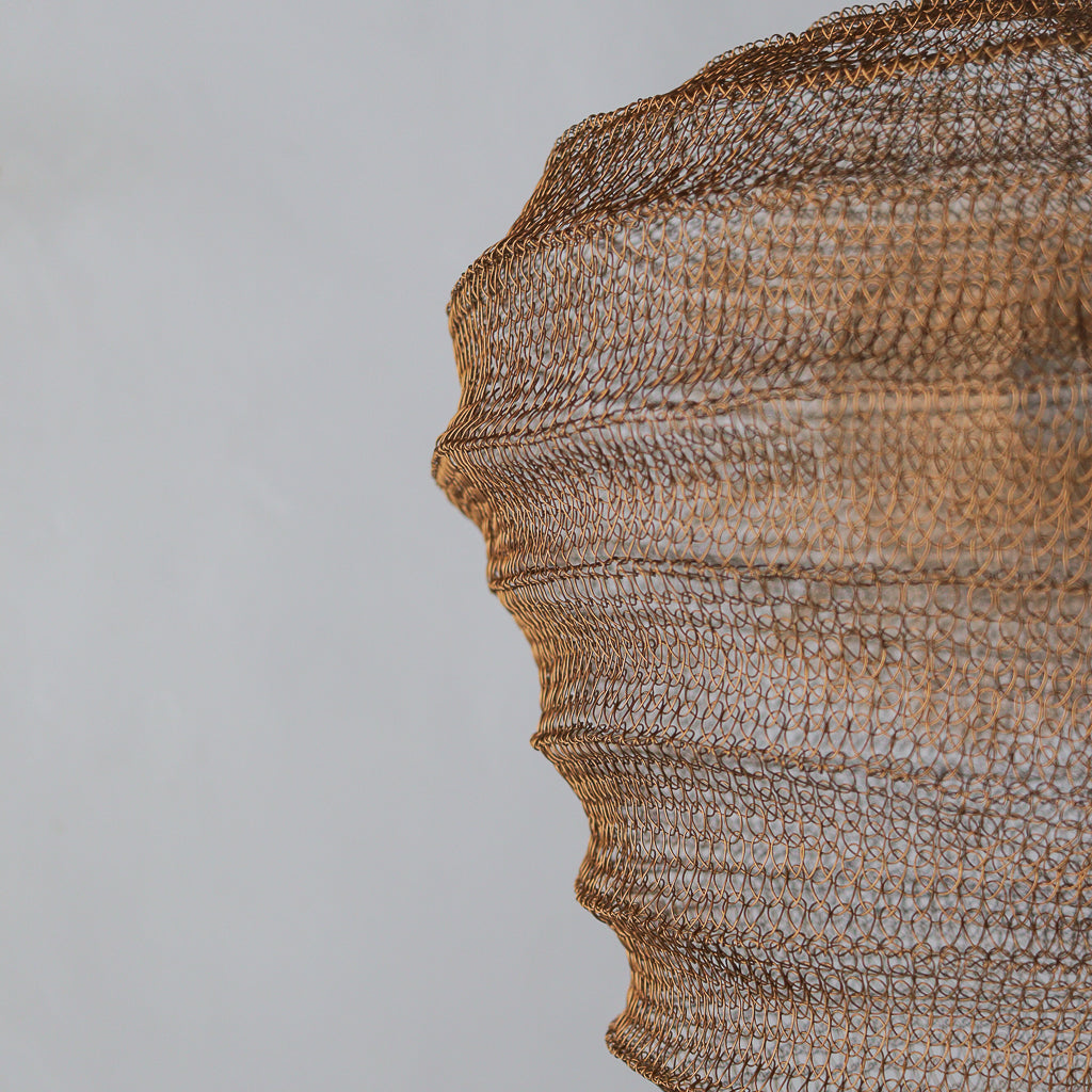 Wire Mesh Pendant Light Lantern Tiga Design Bronze Gold