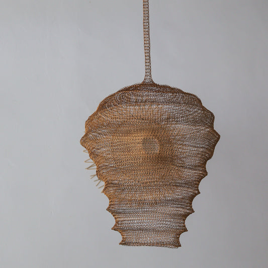 Wire Mesh Pendant Light Lantern Tiga Design Bronze Gold