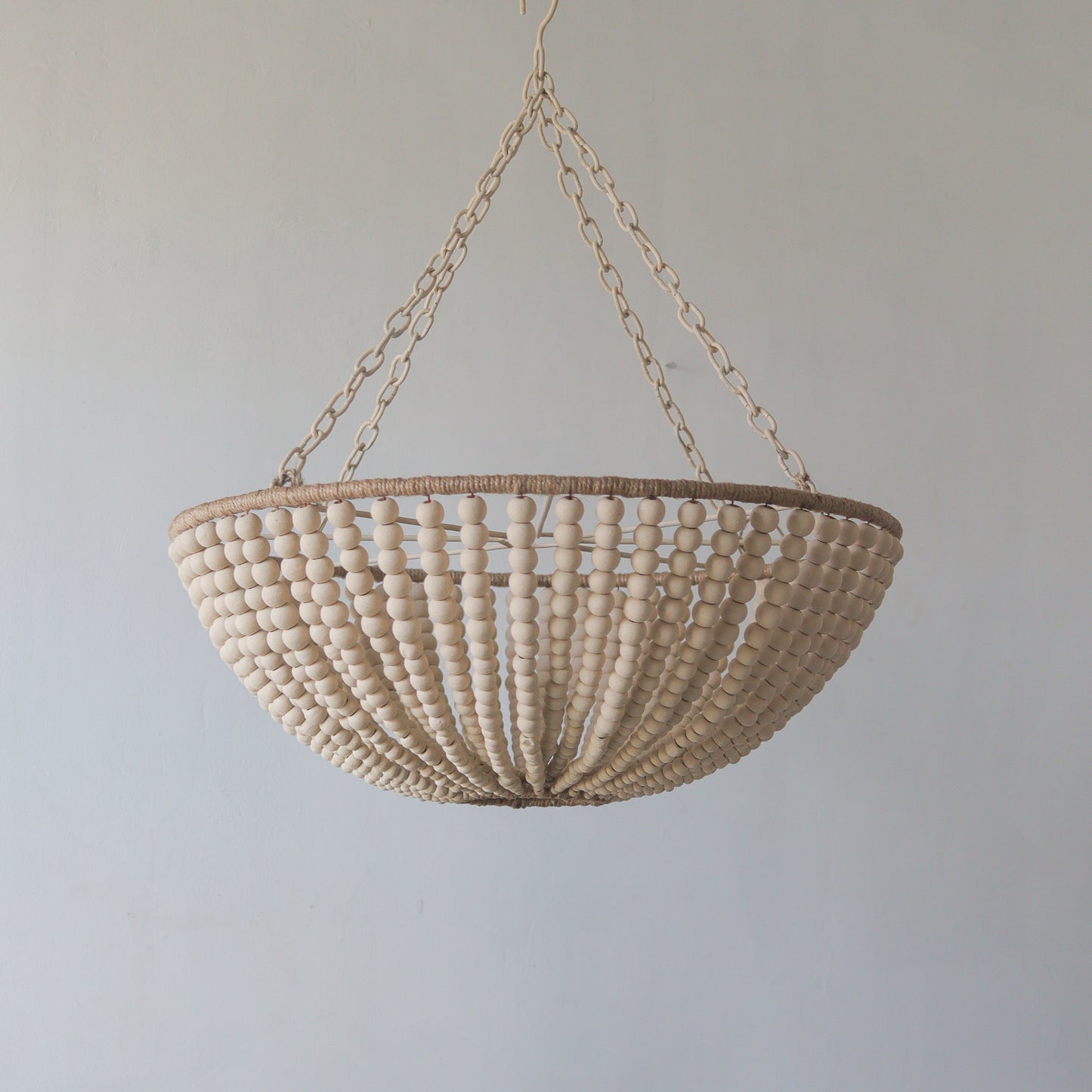 Beaded Chandelier Dome Shape in Cream