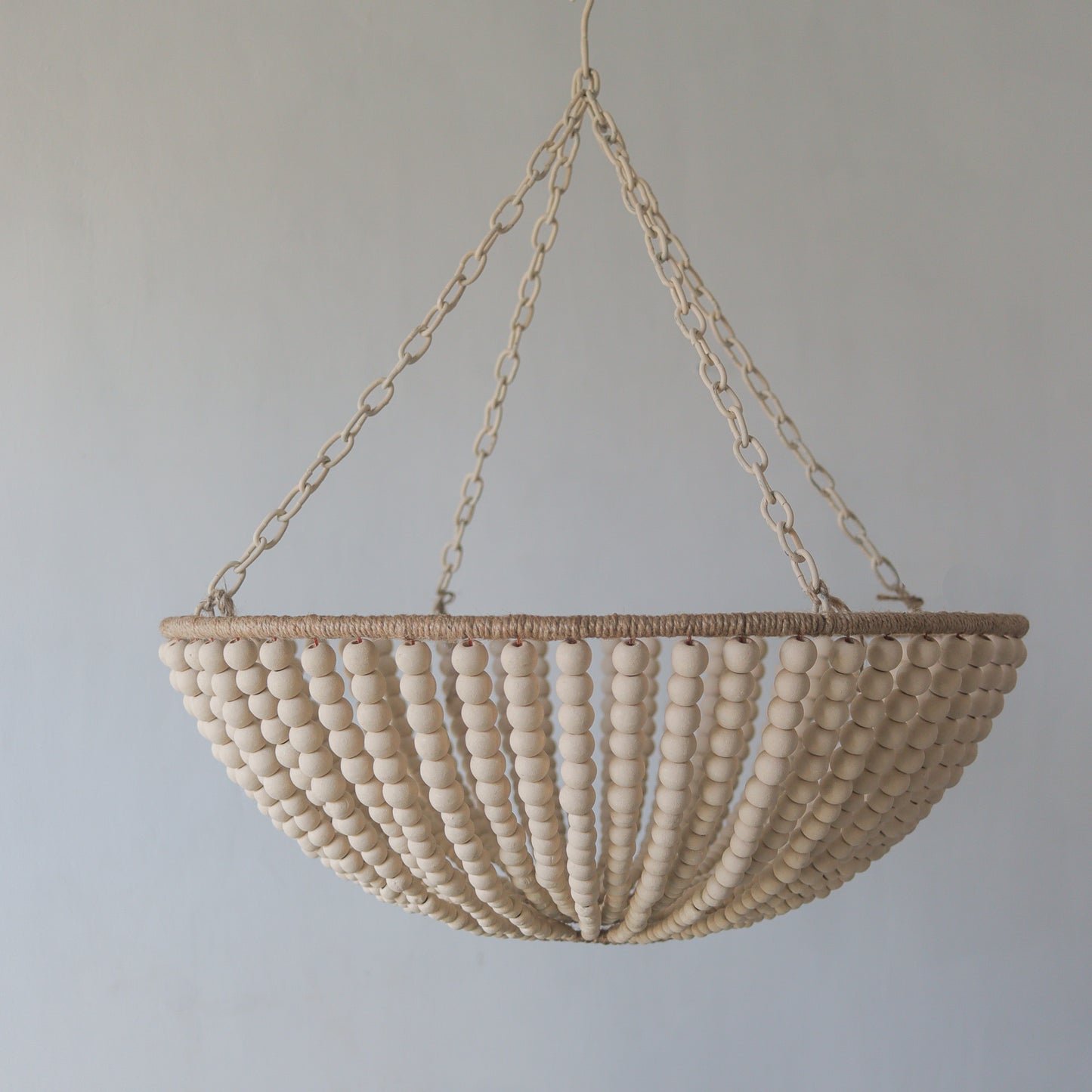 Beaded Chandelier Dome Shape in Cream