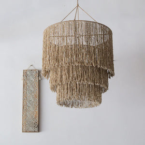 Beaded Glass Chandelier Tiered Tumpuk Design