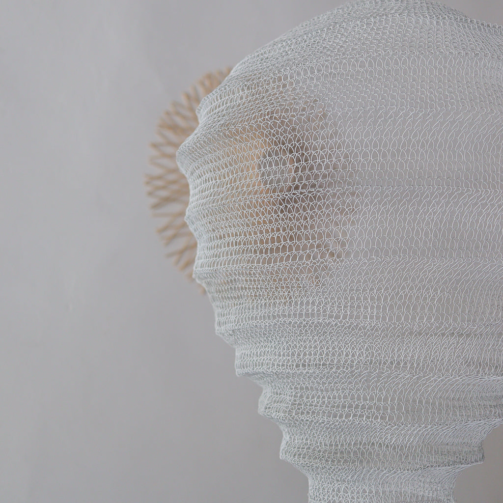 Wire Mesh Chandelier Tiga Design White