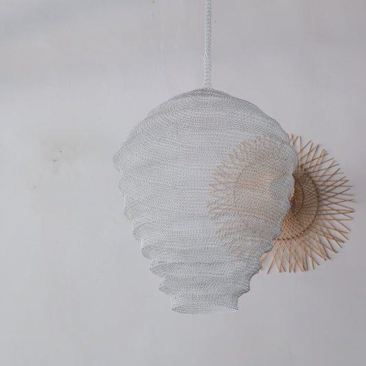 Wire Mesh Chandelier Tiga Design White
