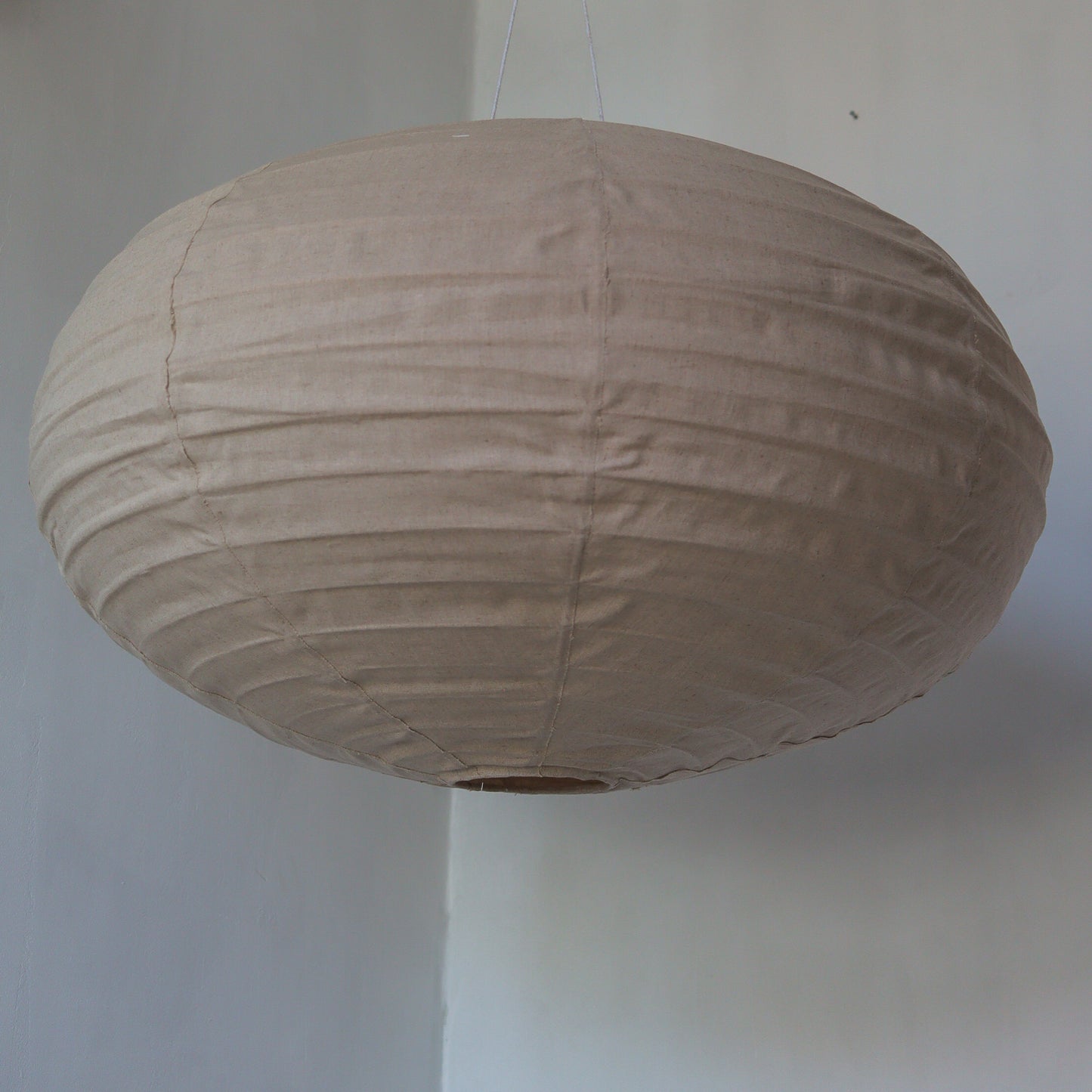 Linen Hanging Lamp Oval Shape