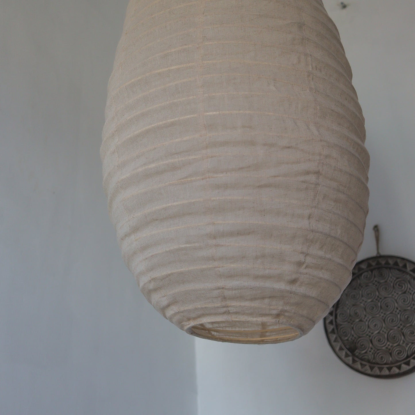 Linen  Lantern Lampshade Pod Shape