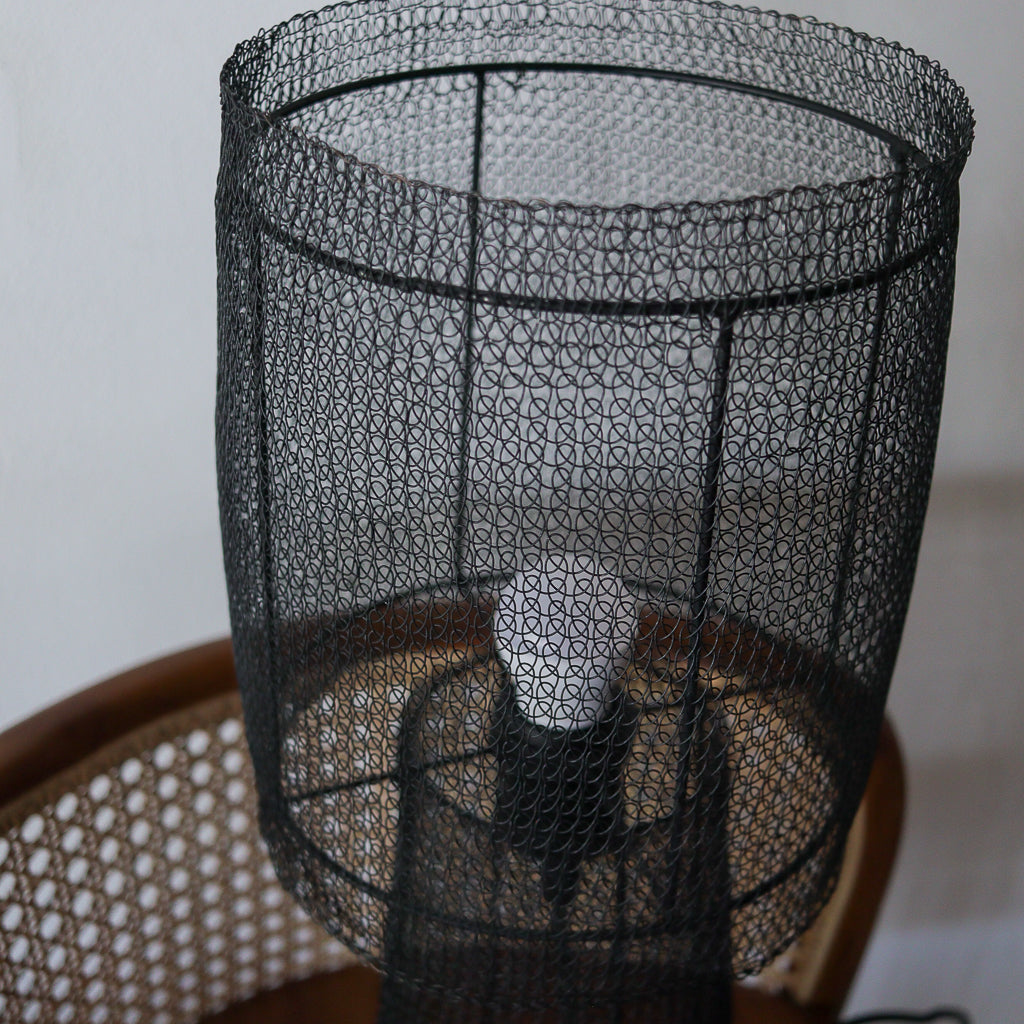 Black Wire Mesh Table Lamp Palas Design