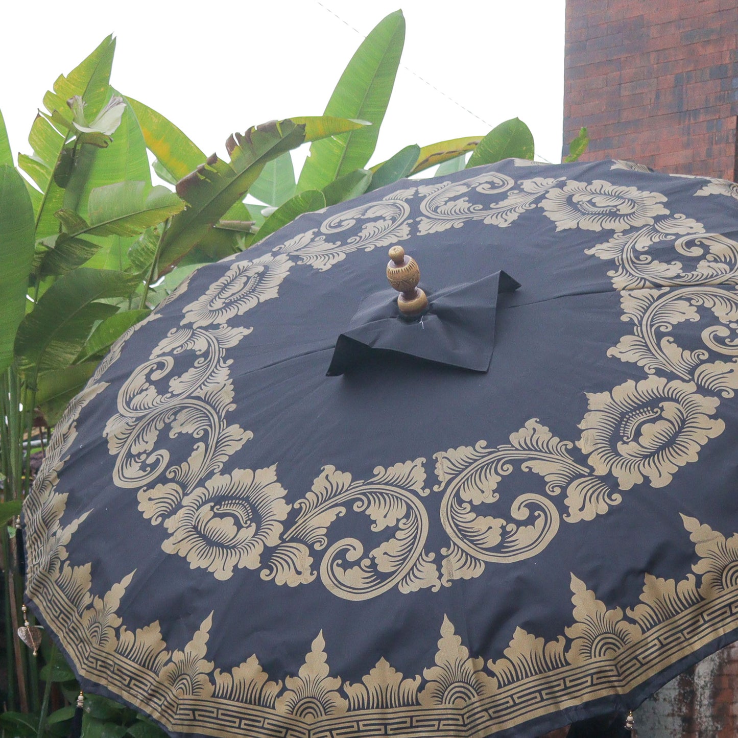 Handpainted Parasol Bali Decoration in Black