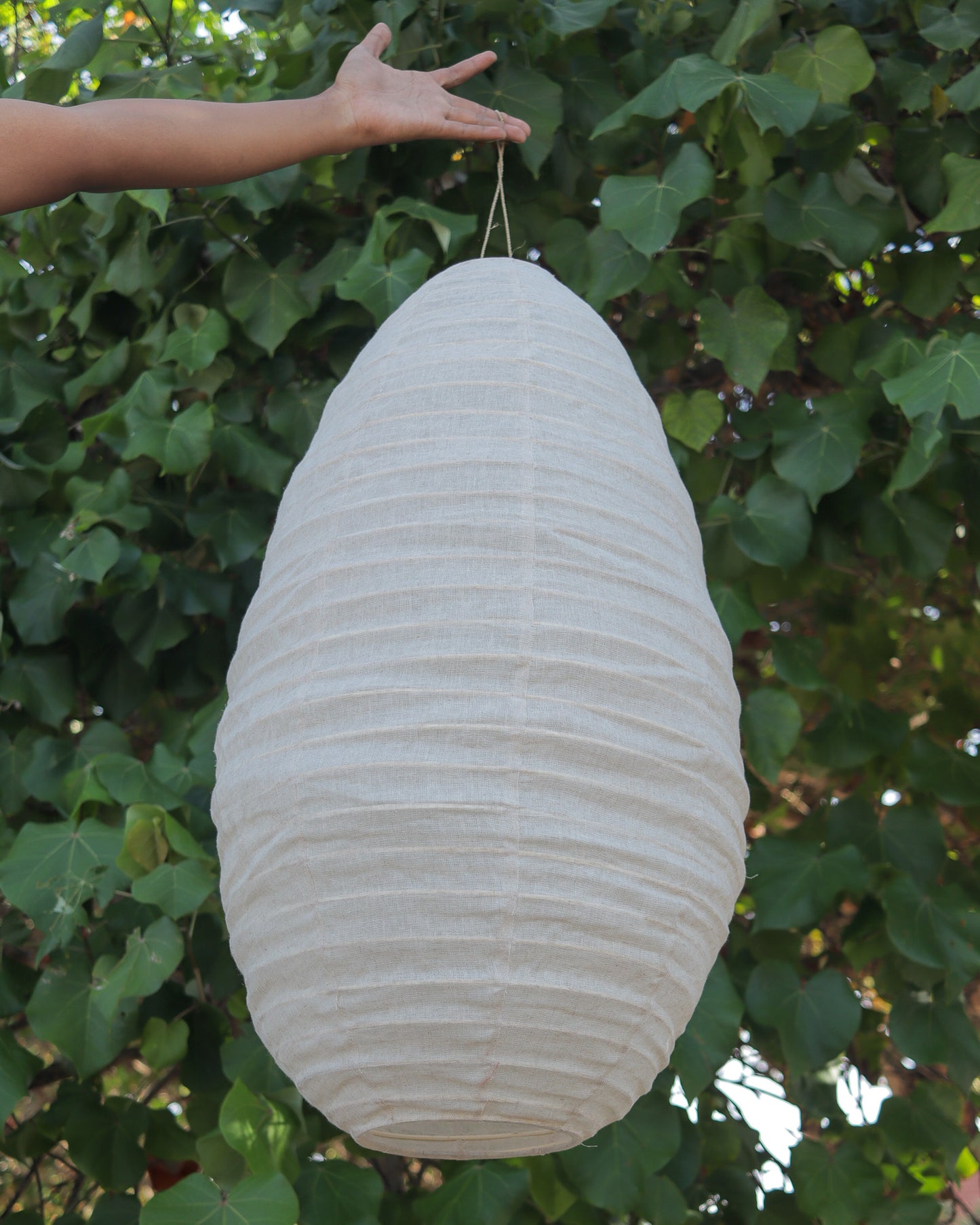 Linen  Lantern Lampshade Pod Shape