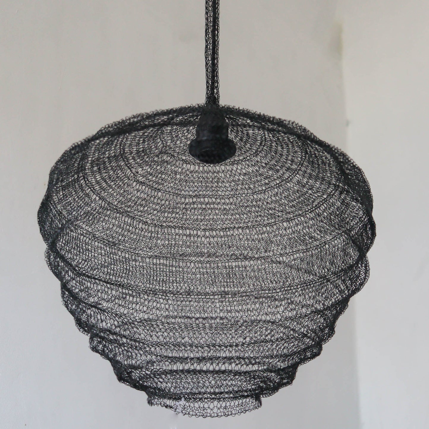 Black Metal Mesh Pendant Light Lantern Roomi Design Dua